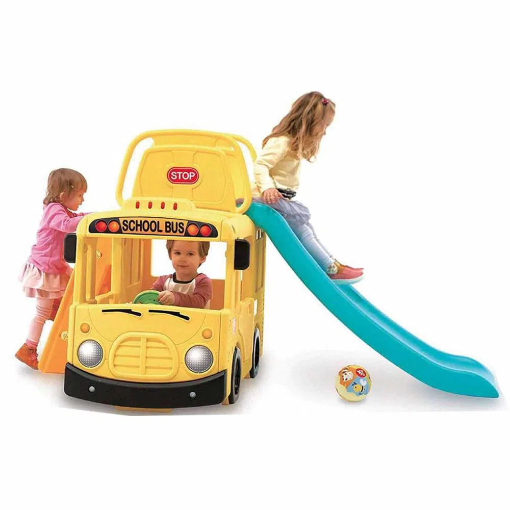 Sewa Mainan Perosotan anak Yaya School Bus 3 in 1 Slide